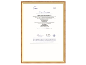 IQNET認(rèn)證證書(shū)